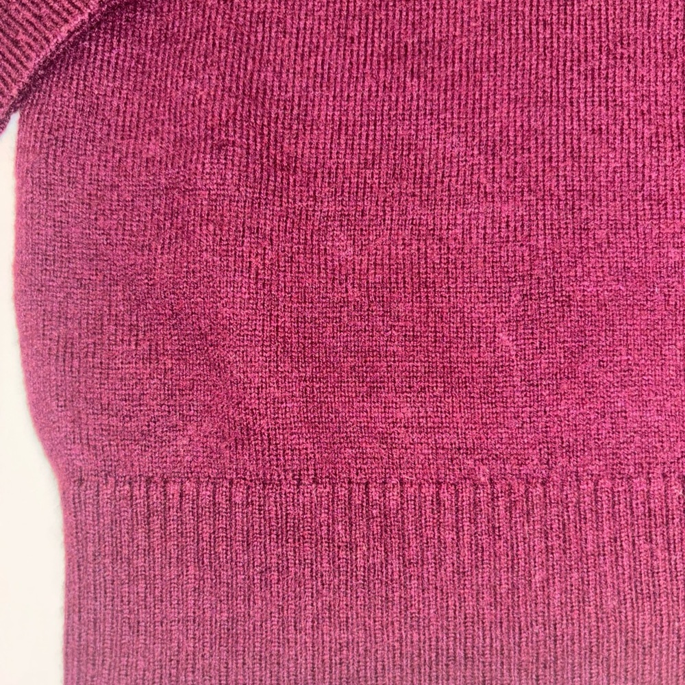 Draper James Burgundy V-Neck Plum Pullover Knit Top - Picture 7 of 8